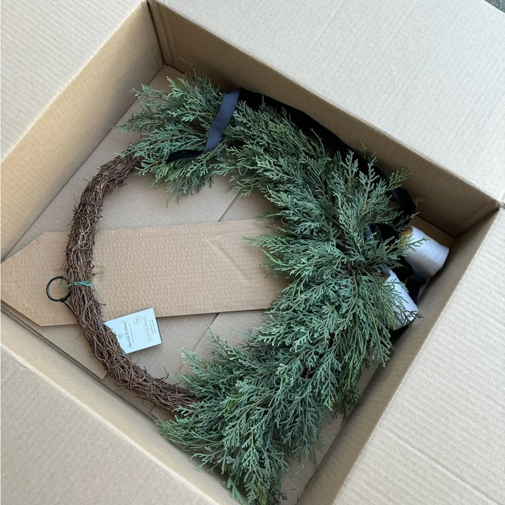 26” Faux Cedar Hoop Christmas Wreath with Bell Ornaments-Hearth & Hand Magnolia
